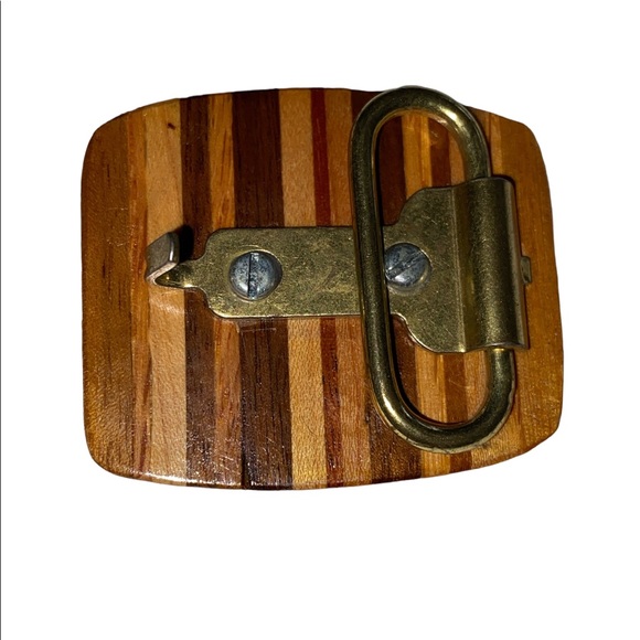Artisan Made Wooden Belt Buckle - Picture 2 of 3